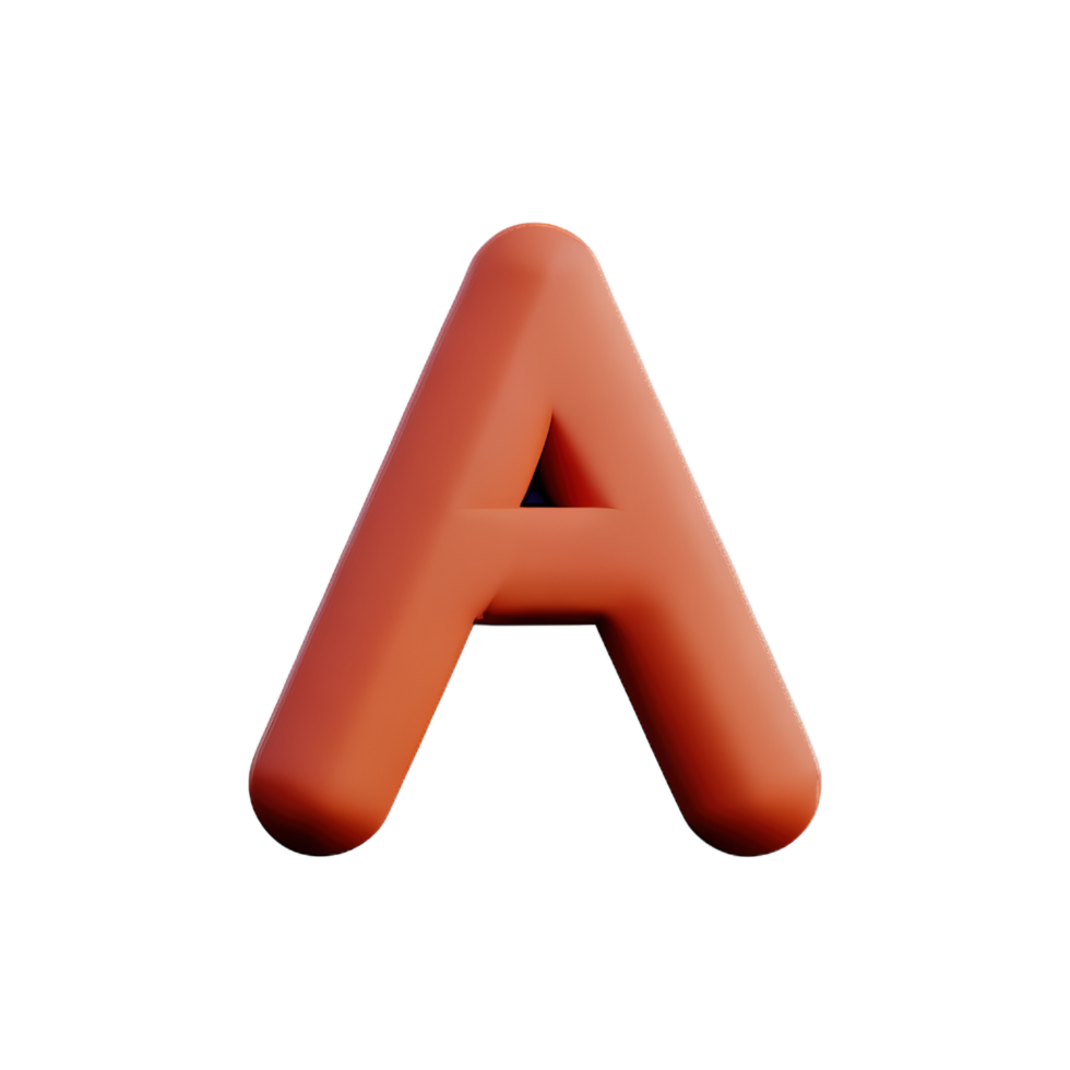 3d Buchstabe a png