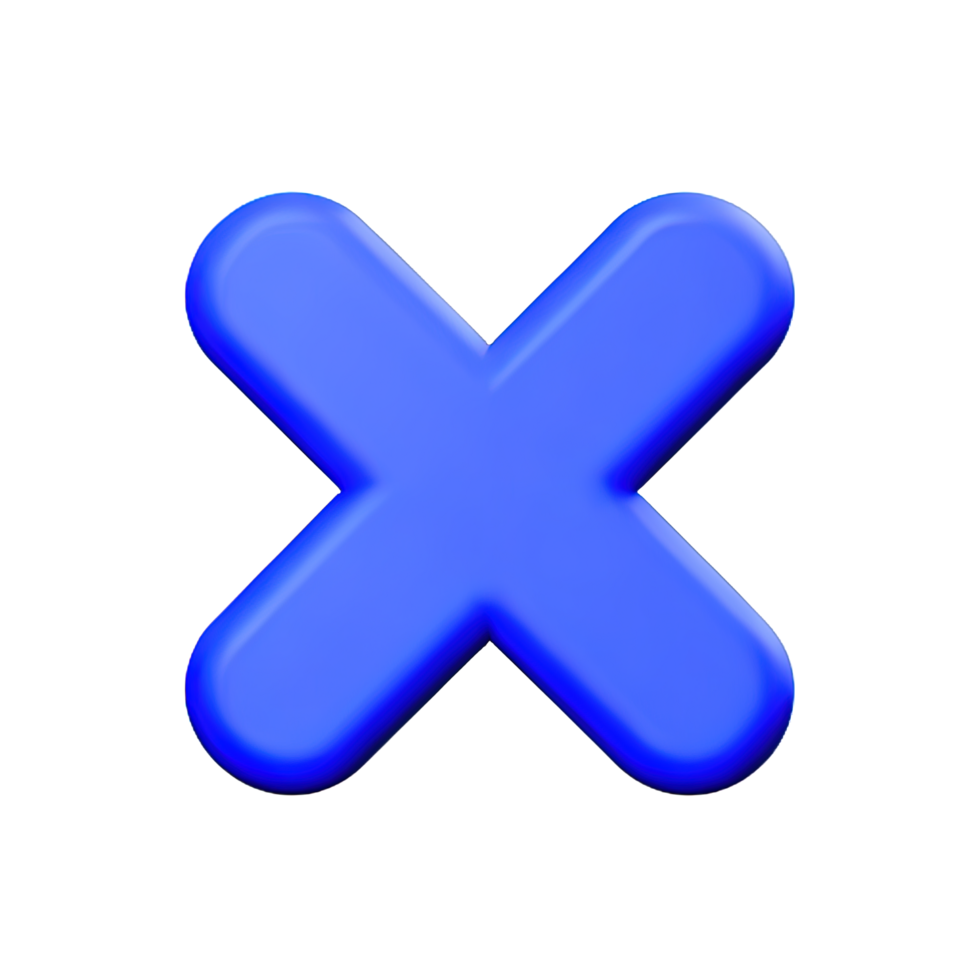 3d icon cross mark png