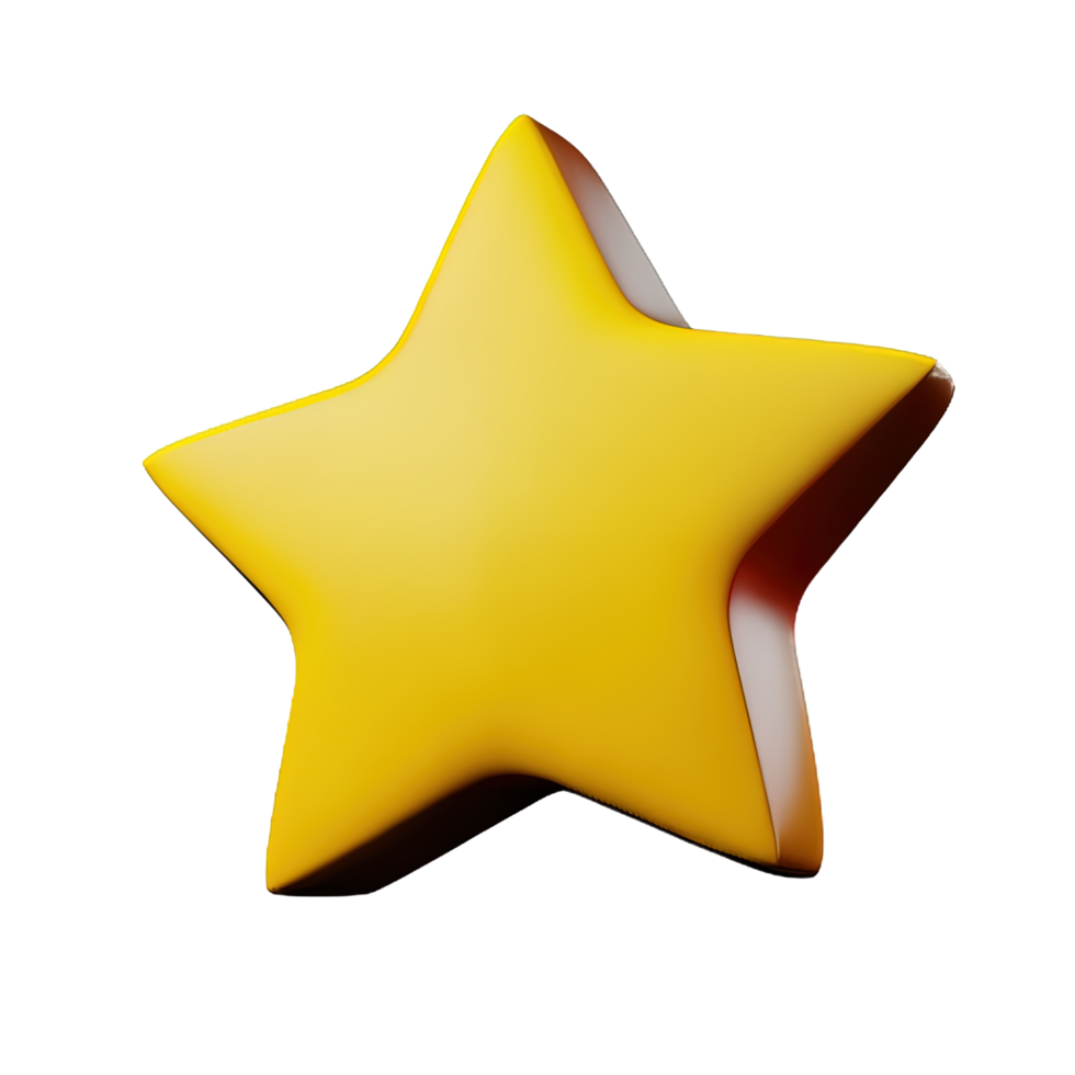 3d flotante elemento estrella icono png