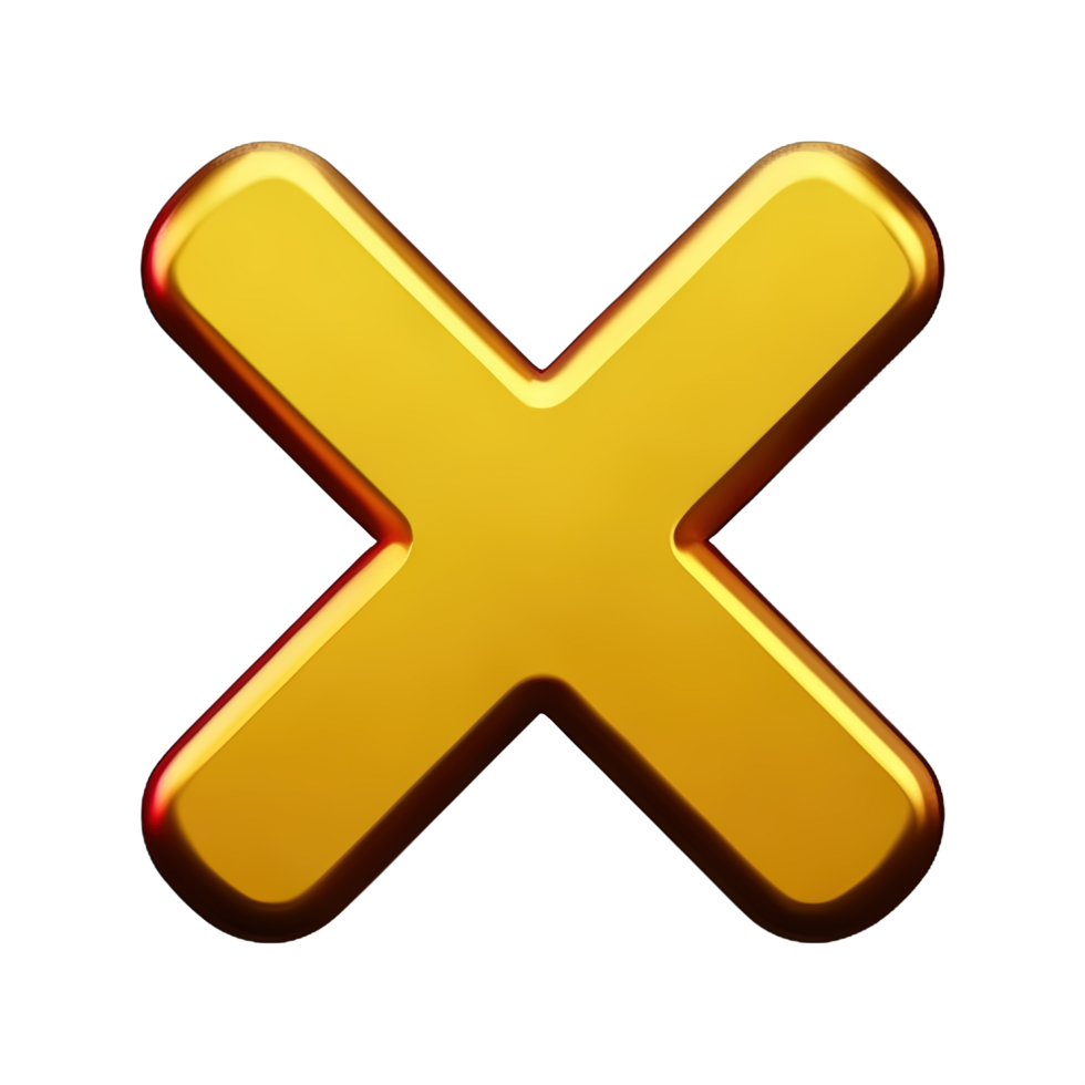 3d icon cross mark png