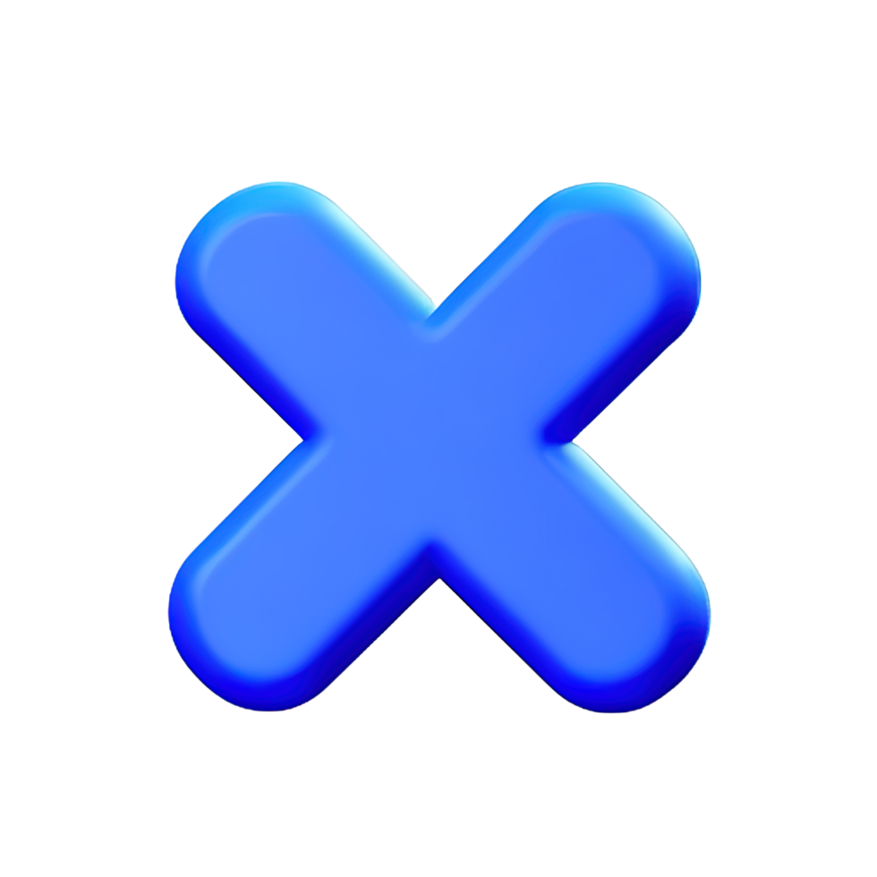 3d icon cross mark png