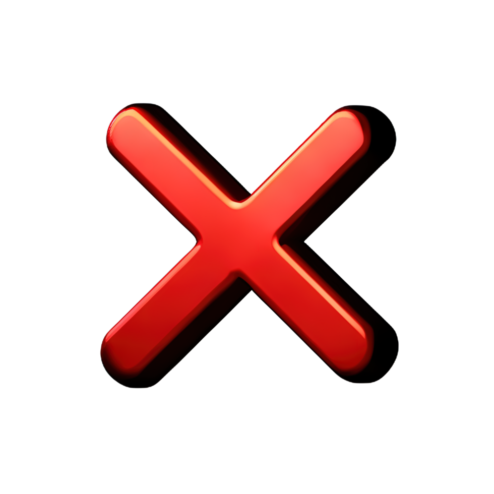 3d icon cross mark png