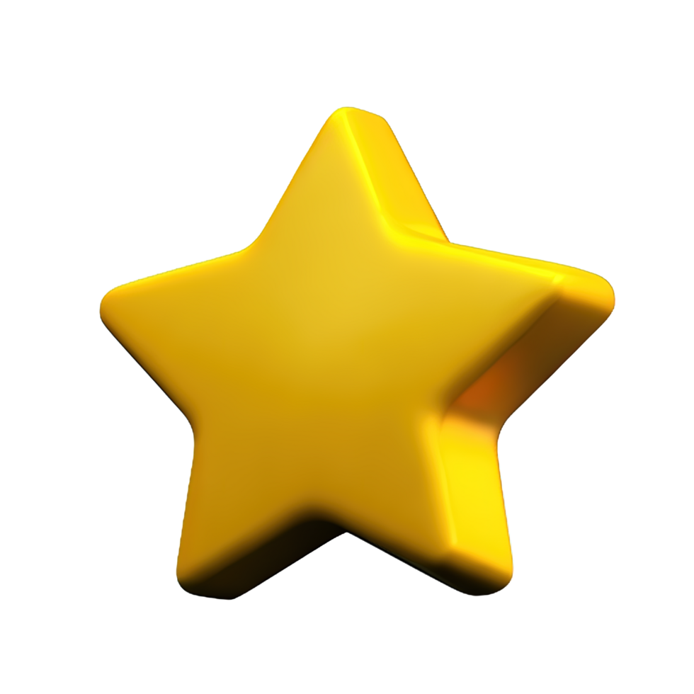 3D Floating Element Star Icon png