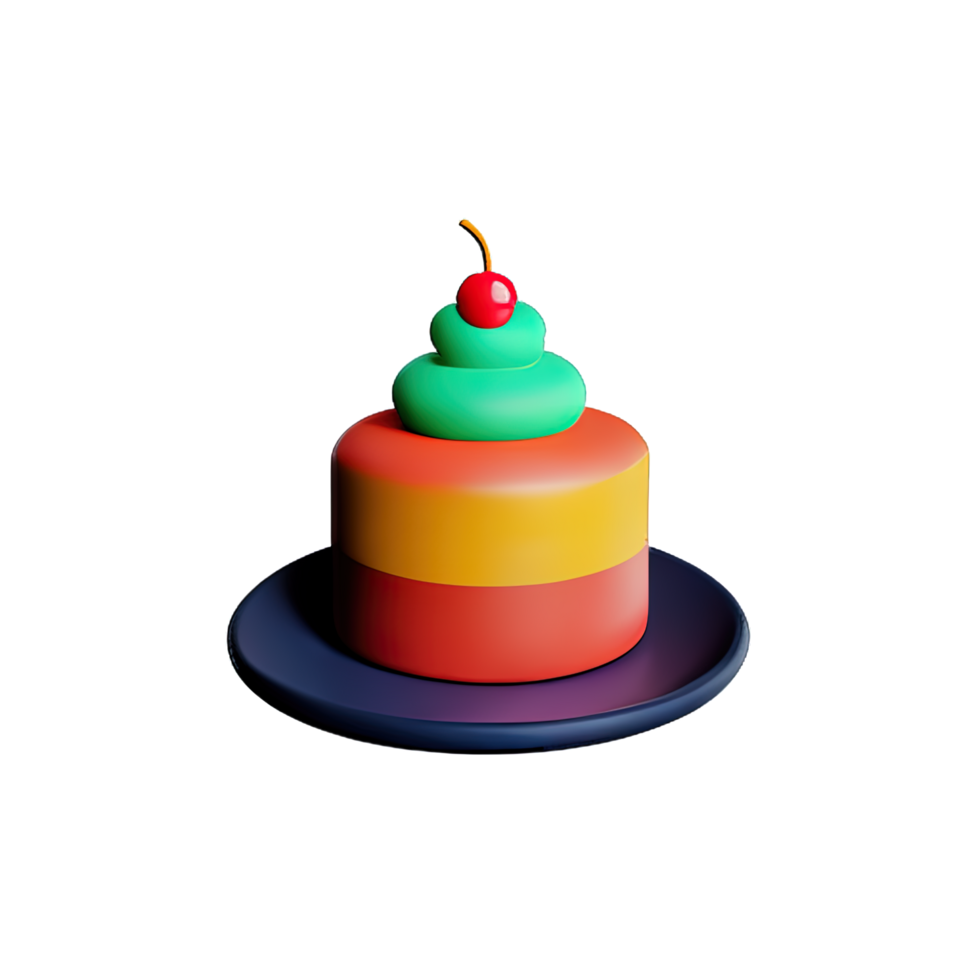 Cake 3D element png