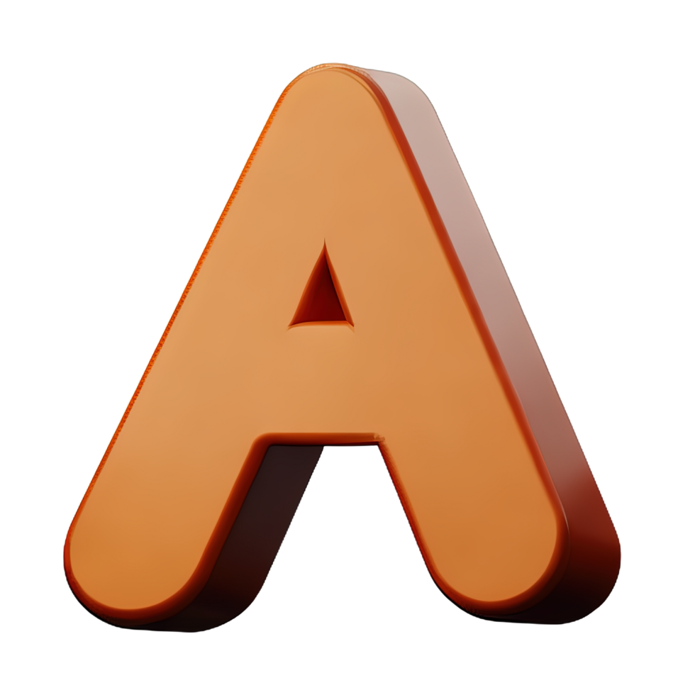 3D Letter A png