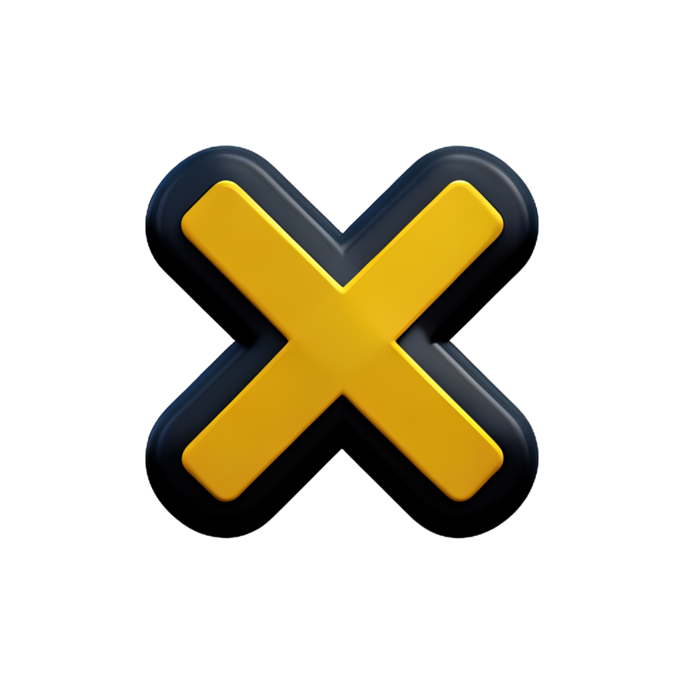 3d icon cross mark png