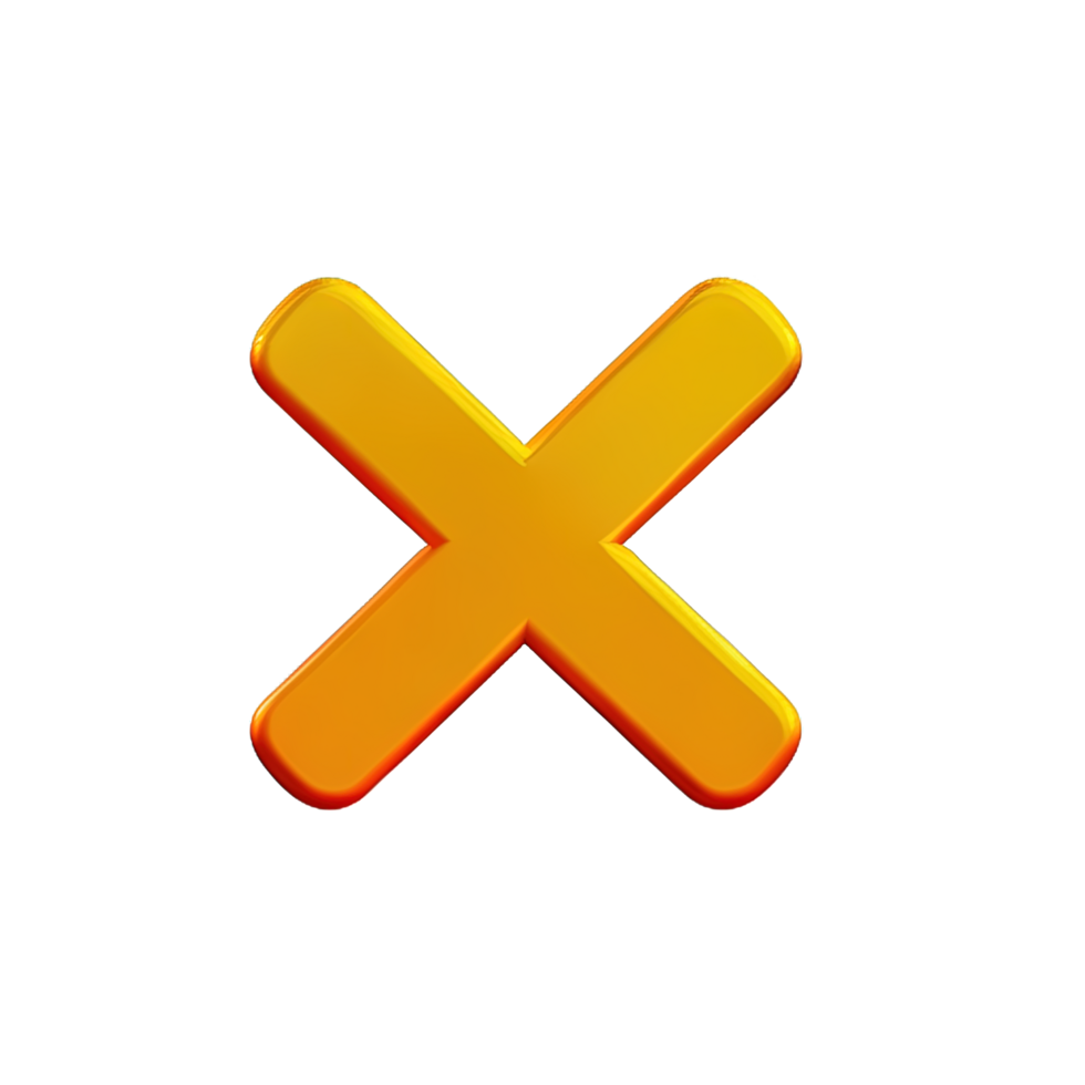 3d icon cross mark png