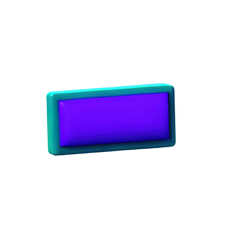 rectangle Button 3d element png
