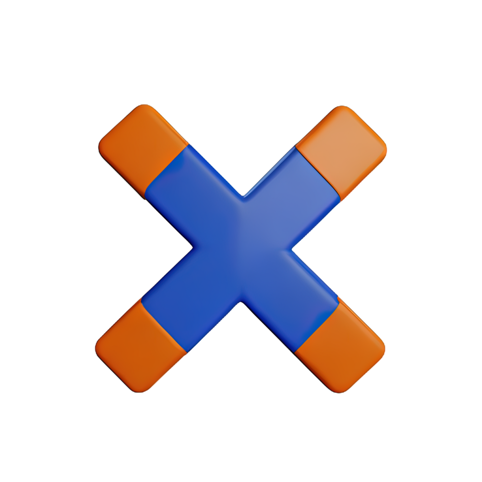 3d icon cross mark png