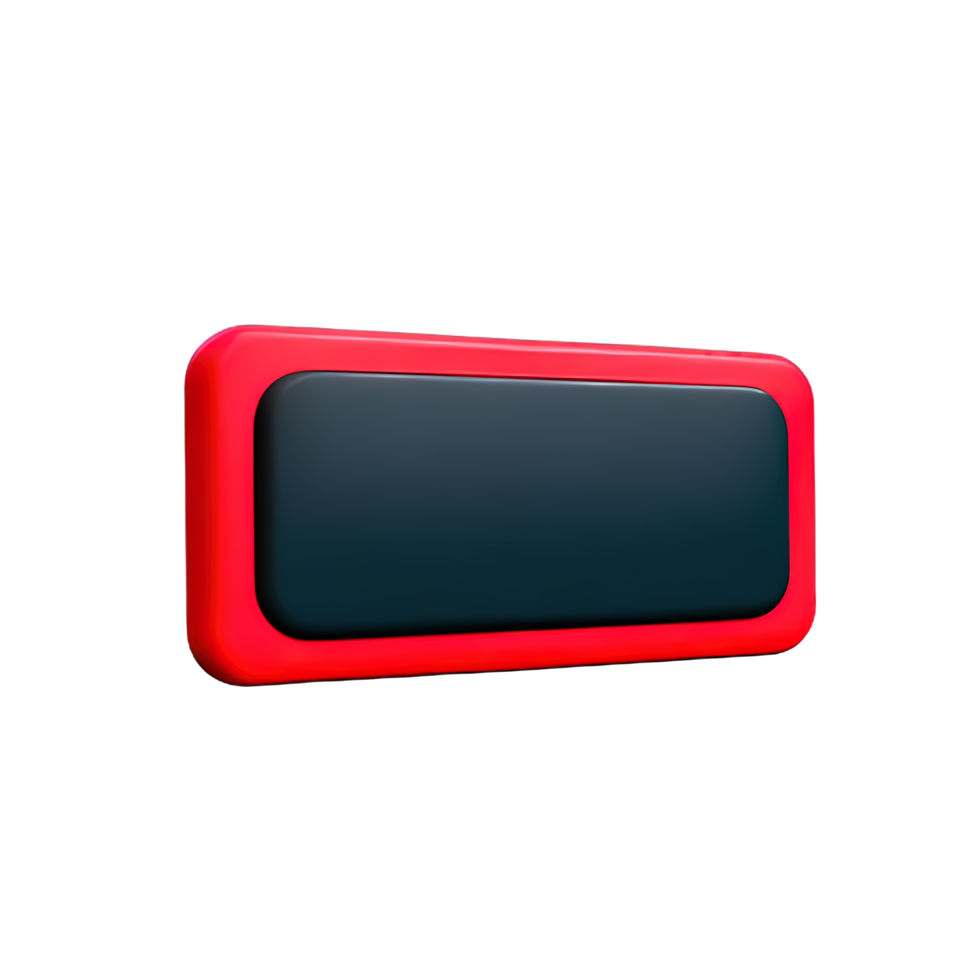 rectangle Button 3d element png