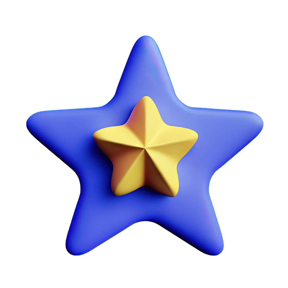 3D Floating Element Star Icon png