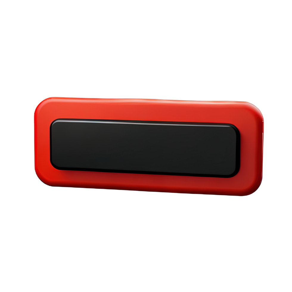 rectangle Button 3d element png