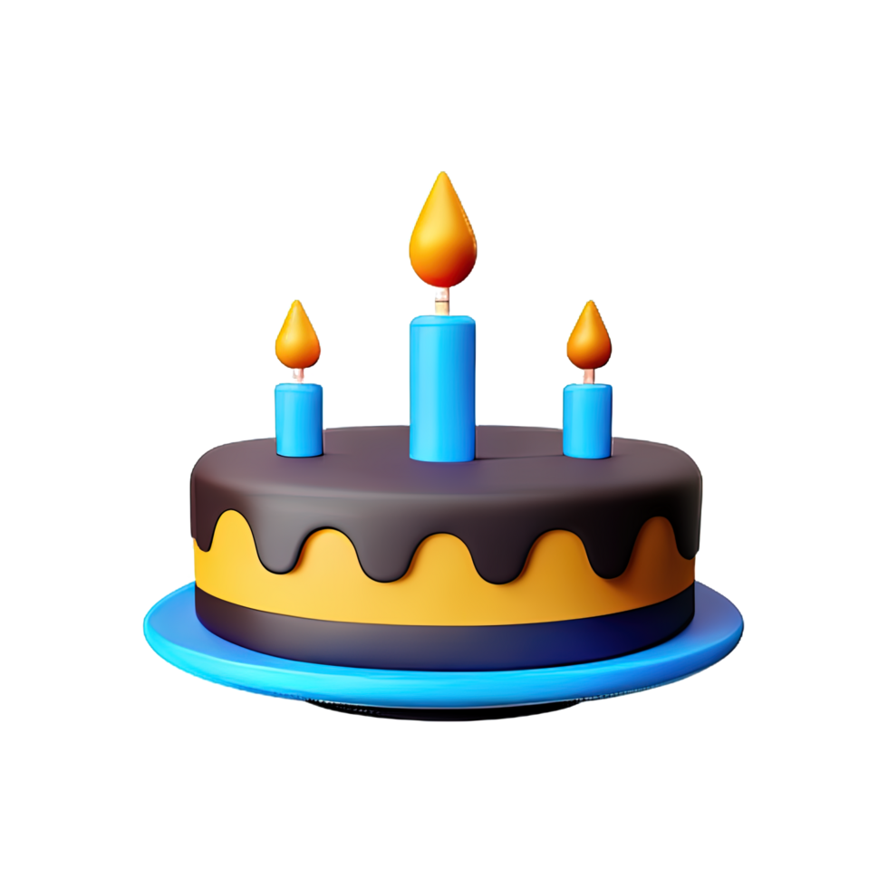 Cake 3D element png