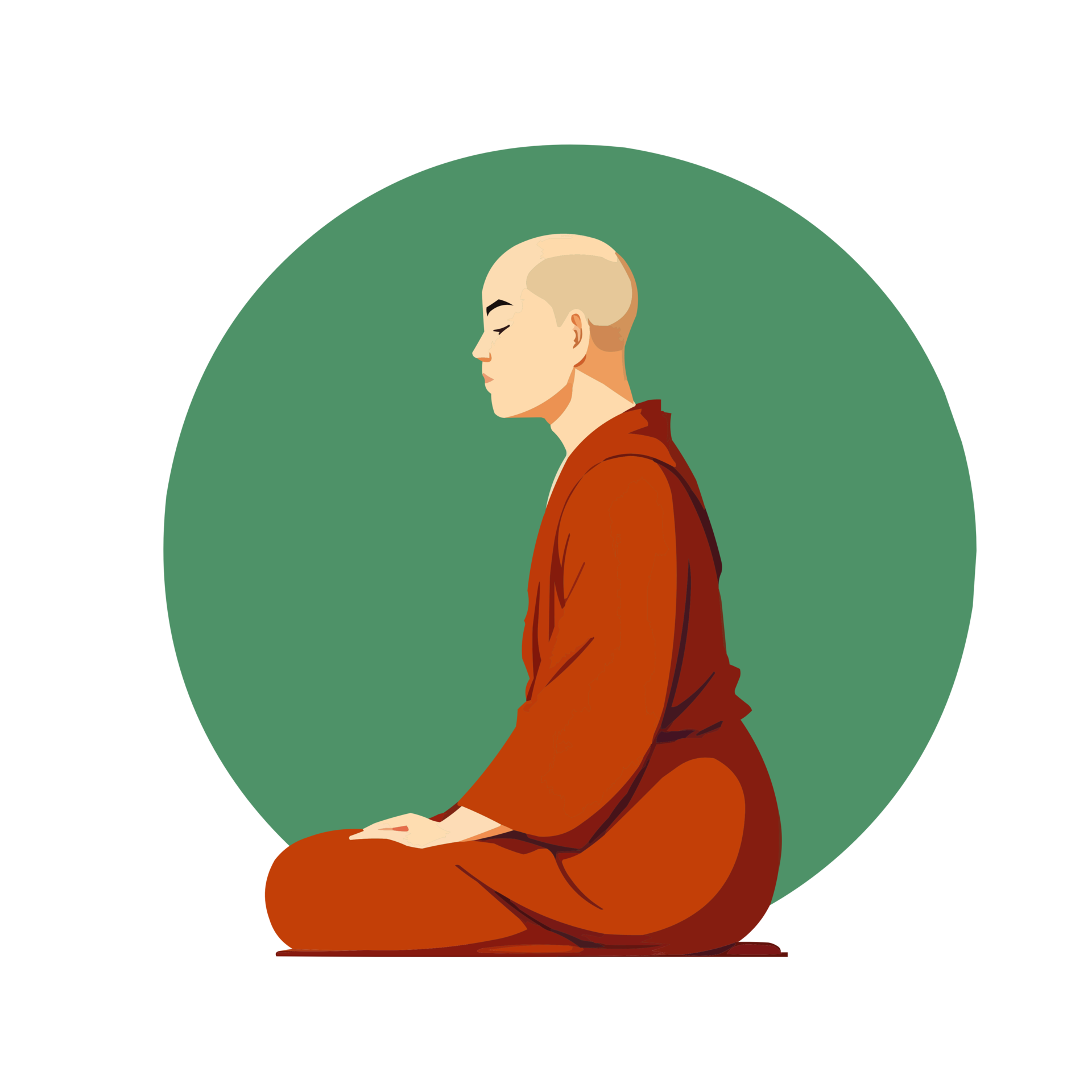 monge homem meditação 25209453 PNG