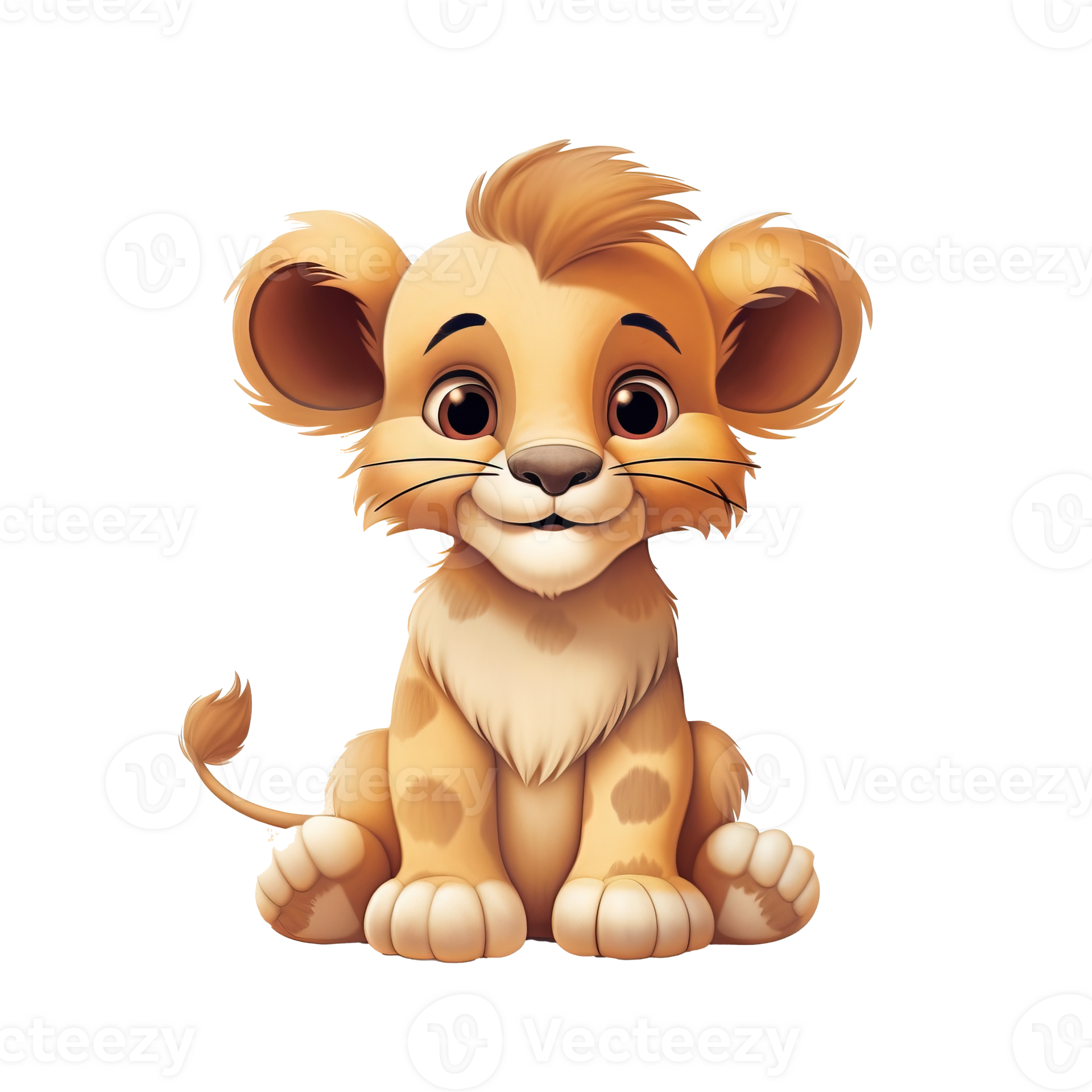 Baby lion, cute baby lion, cute cartoon lion. image cute cartoon