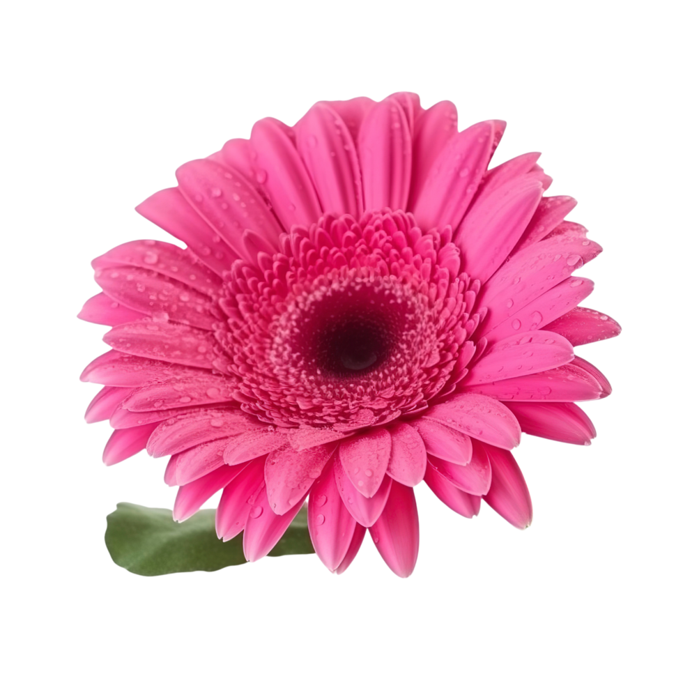 Pink Gerber isolated on transparent background. png