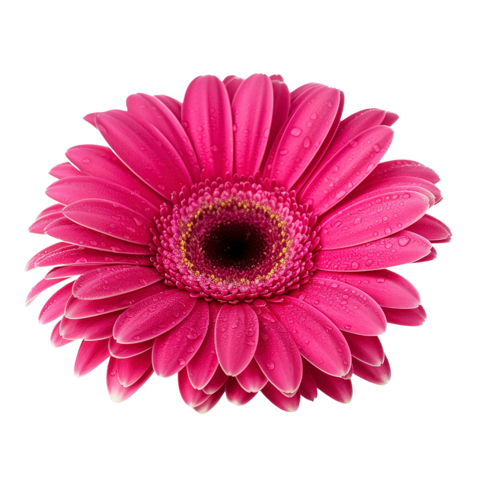 Pink Gerber isolated on transparent background. png