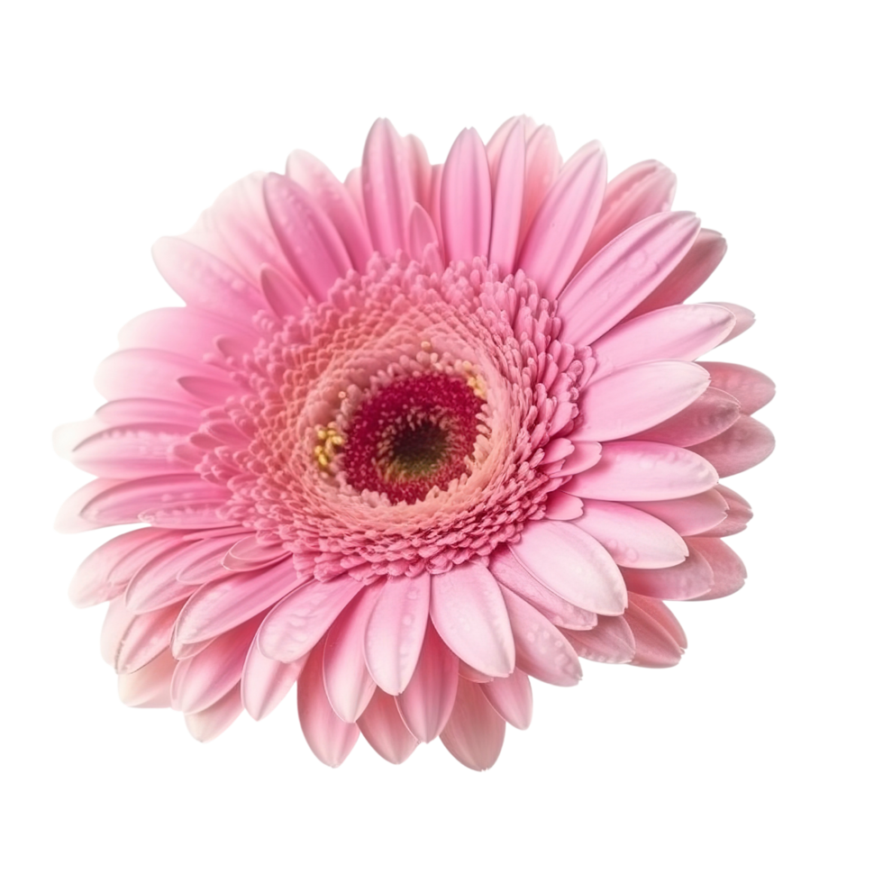 Pink Gerber isolated on transparent background. png