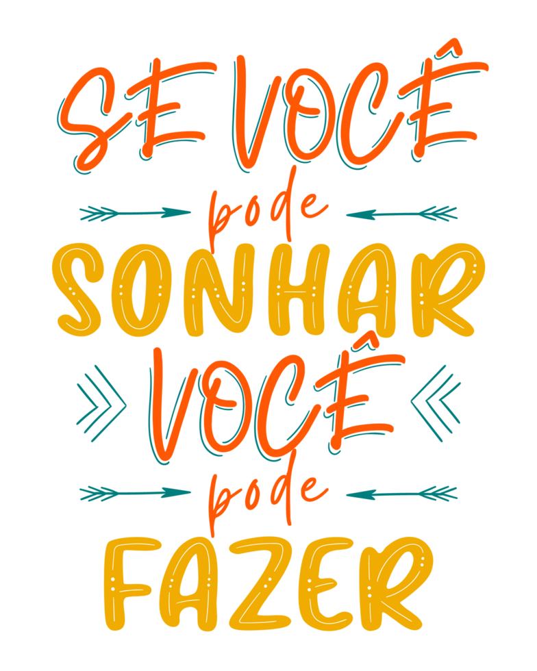 inspirado colorida moderno poster dentro brasileiro português. tradução - E  se você pode Sonhe isto, você pode Faz isto. 25209571 PNG