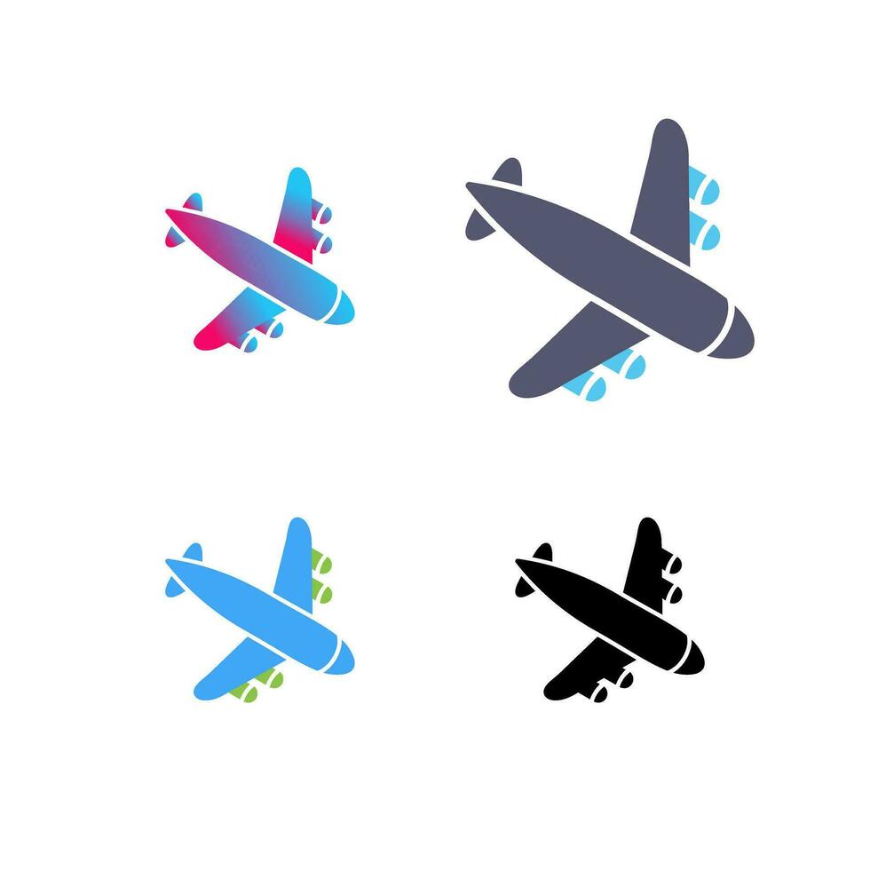 Landing Airplane Vector Icon