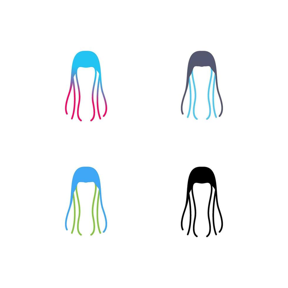 icono de vector de cabello