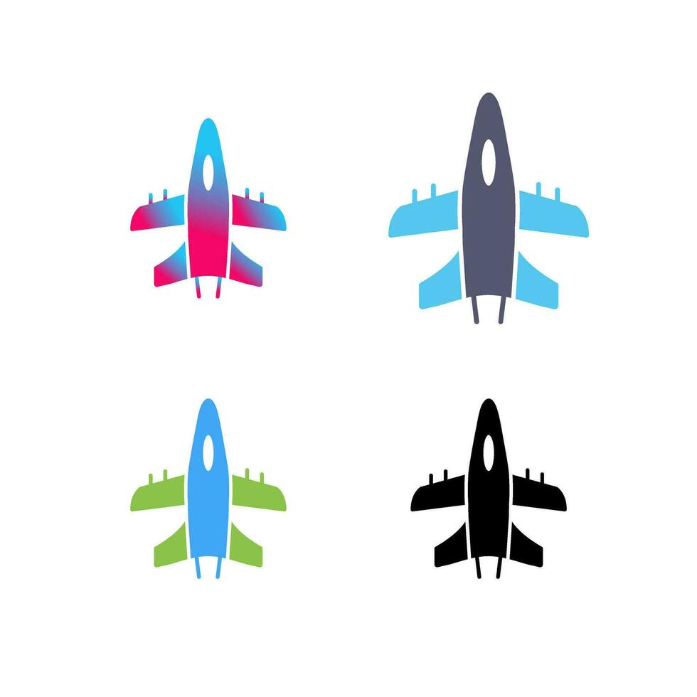 icono de vector de avión militar