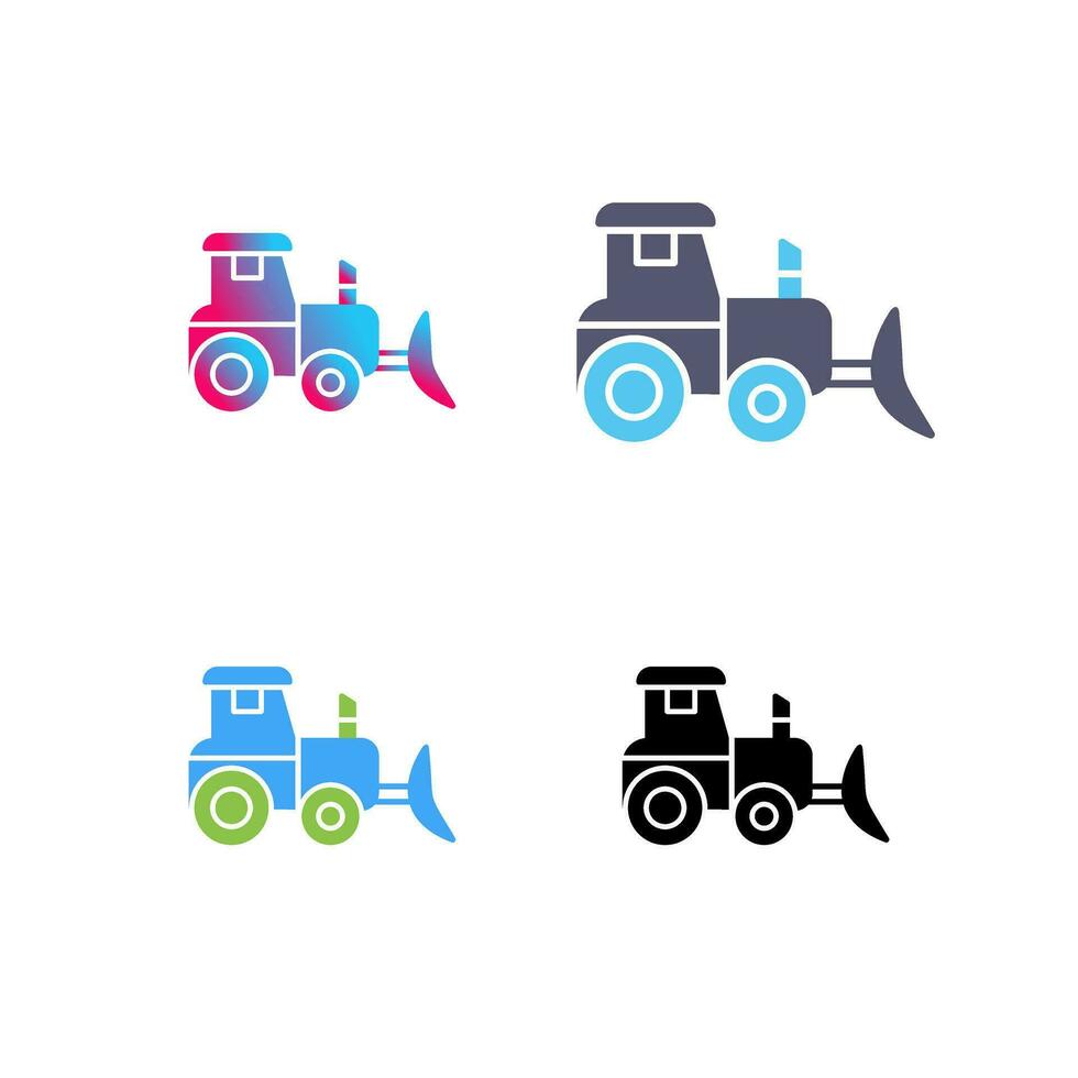 Industrial Tractor Vector Icon