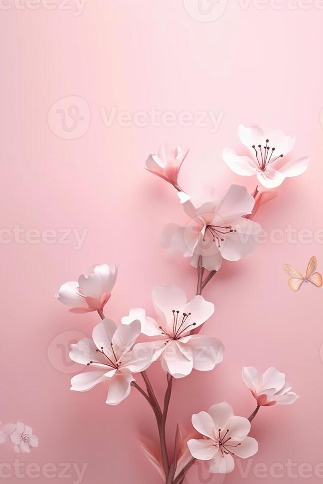 A background of a light pink color gradient with white color. photo