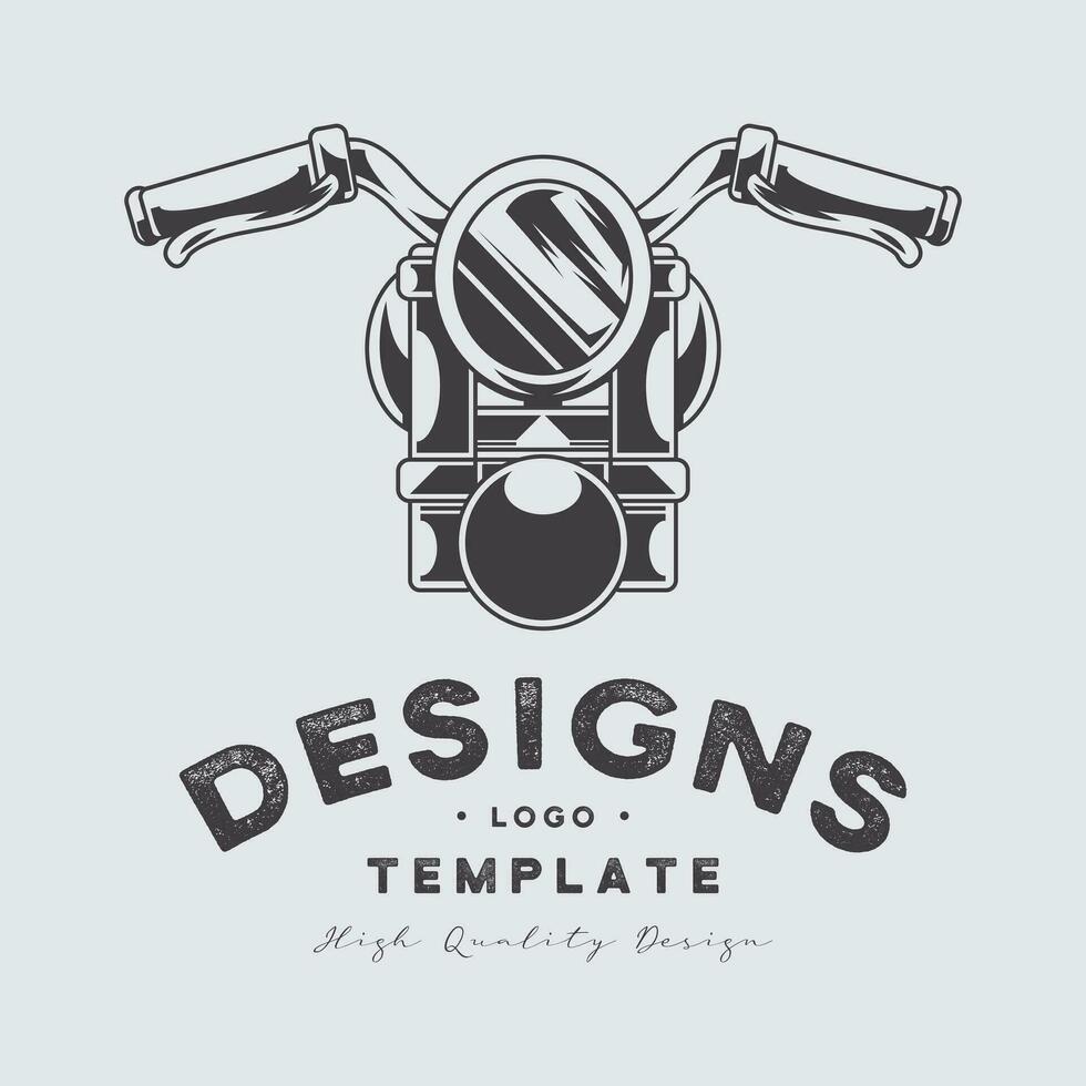 motorcycle custom logo template vector