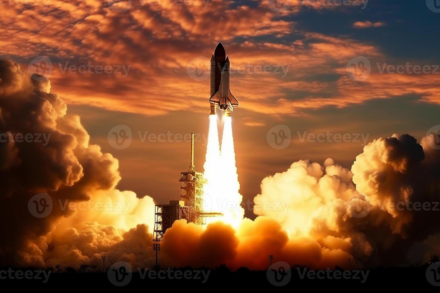 The space shuttles launching. photo