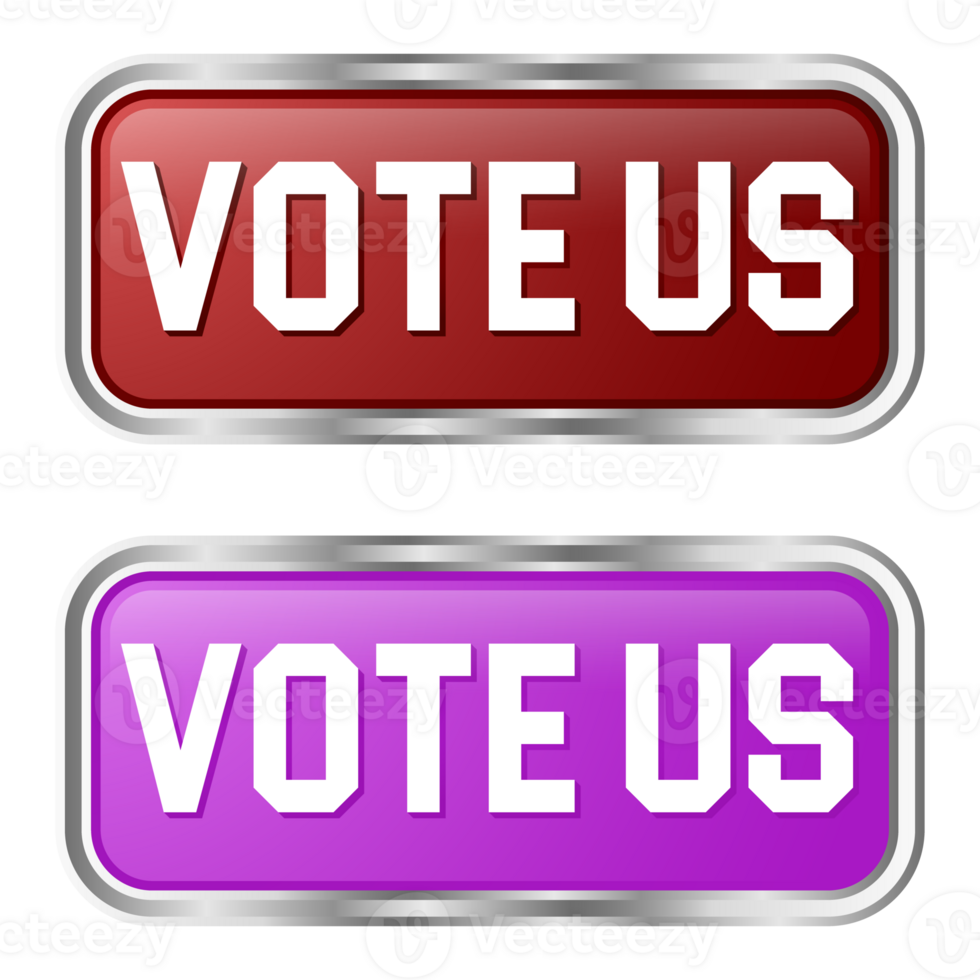 Vote Button Icon, Glossy 3D Realistic Vote Now Button, Voting Badge, Badge, Label, Voting Yes, Push Button, Isolated png