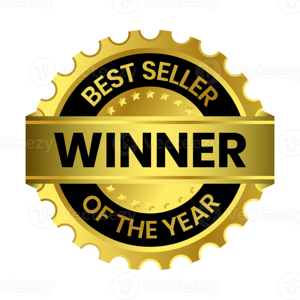 Best Seller Of The Year Winner Badge, Emblem, Label Seal, Rubber Stamp For Business And Shopping Rating Symbol, Top Seller Of The Year Badge png