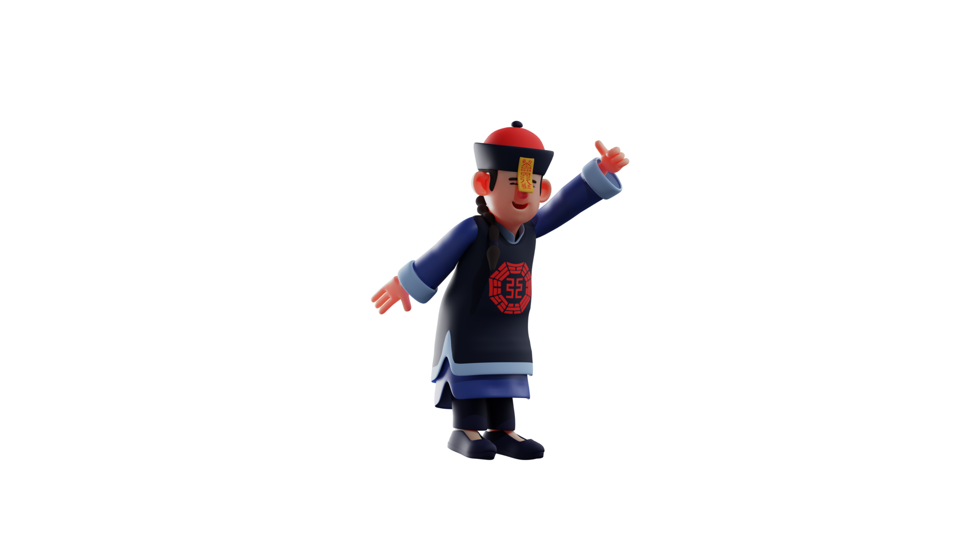 3D illustration. Unique Vampire 3D cartoon character. Vampire in a