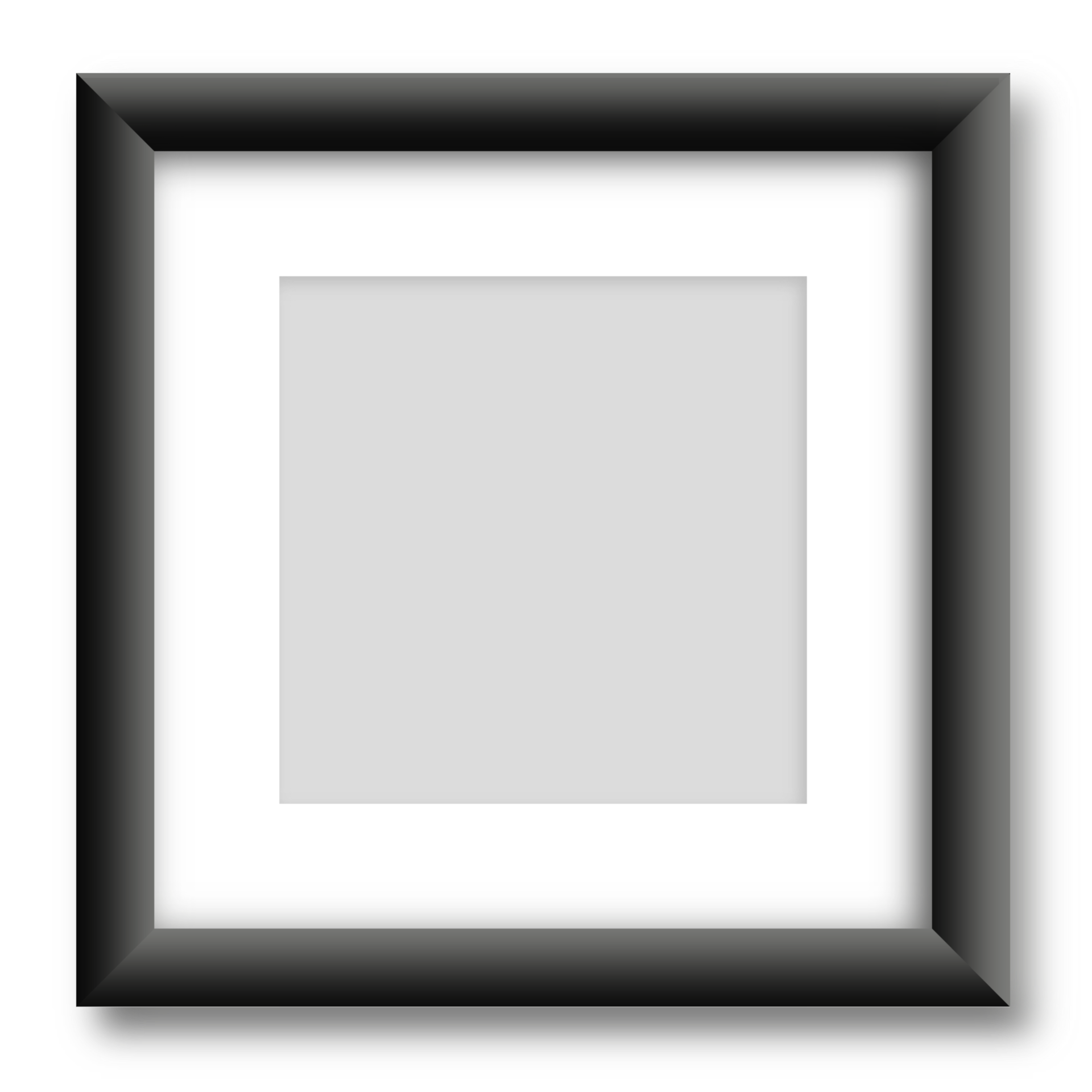 Black rectangle frame 25211024 PNG
