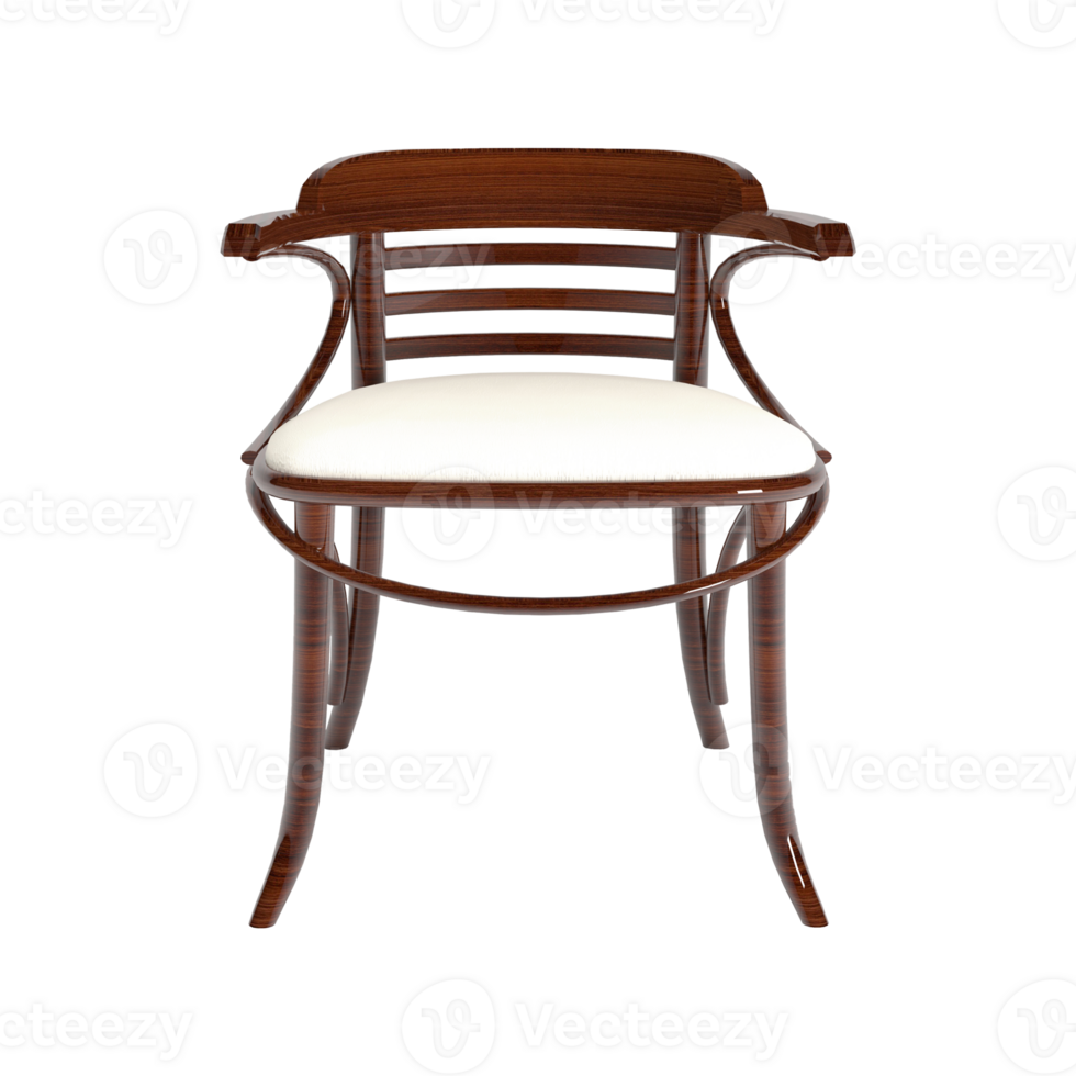 Armchair for home and office on a transparent background. isolated object png. 3D rendering png