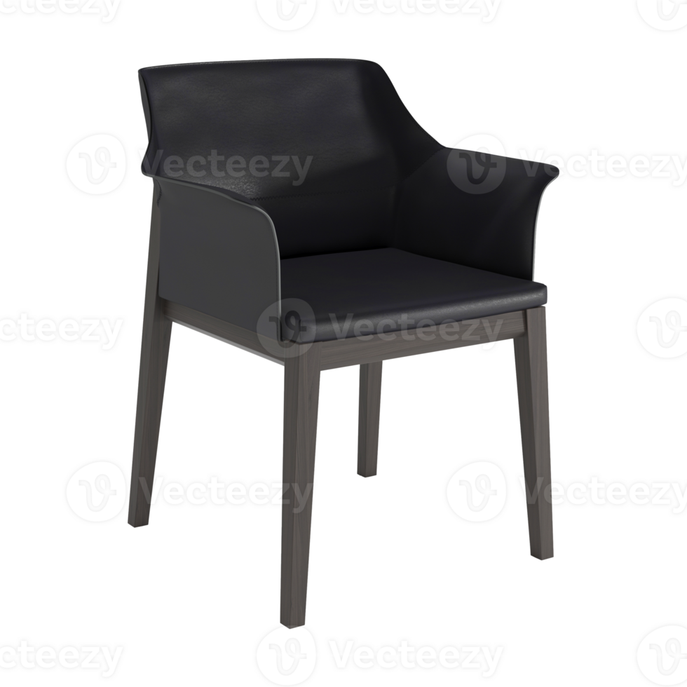 Armchair for home and office on a transparent background. isolated object png. 3D rendering png