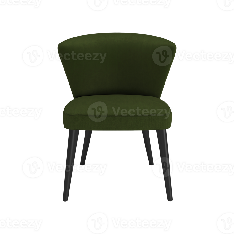 Armchair for home and office on a transparent background. isolated object png. 3D rendering png