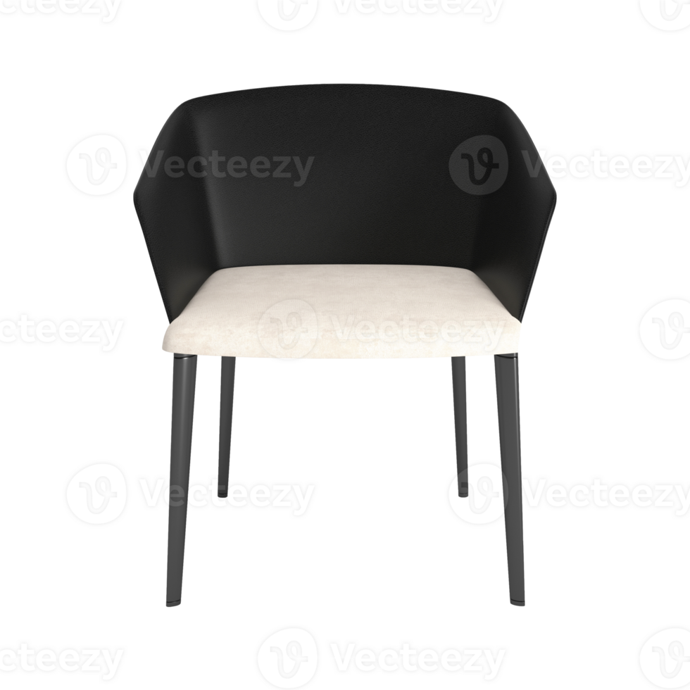 Armchair for home and office on a transparent background. isolated object png. 3D rendering png