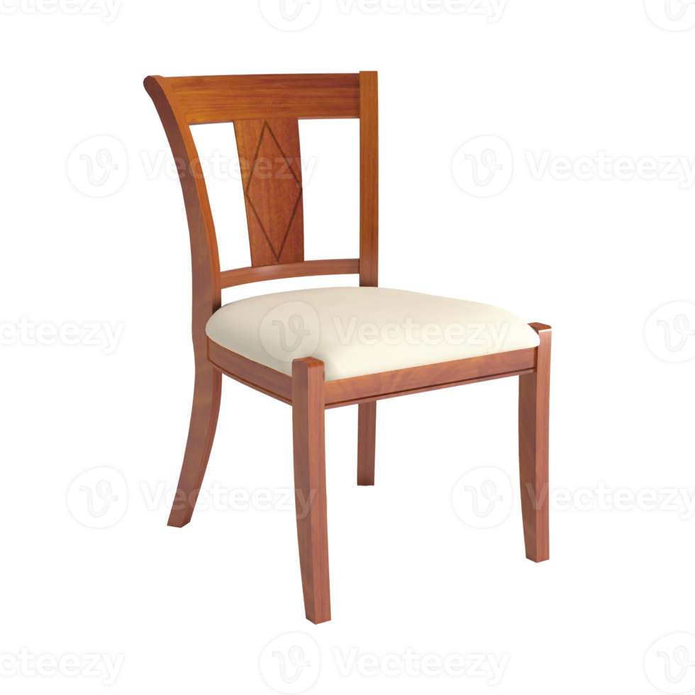 Armchair for home and office on a transparent background. isolated object png. 3D rendering png