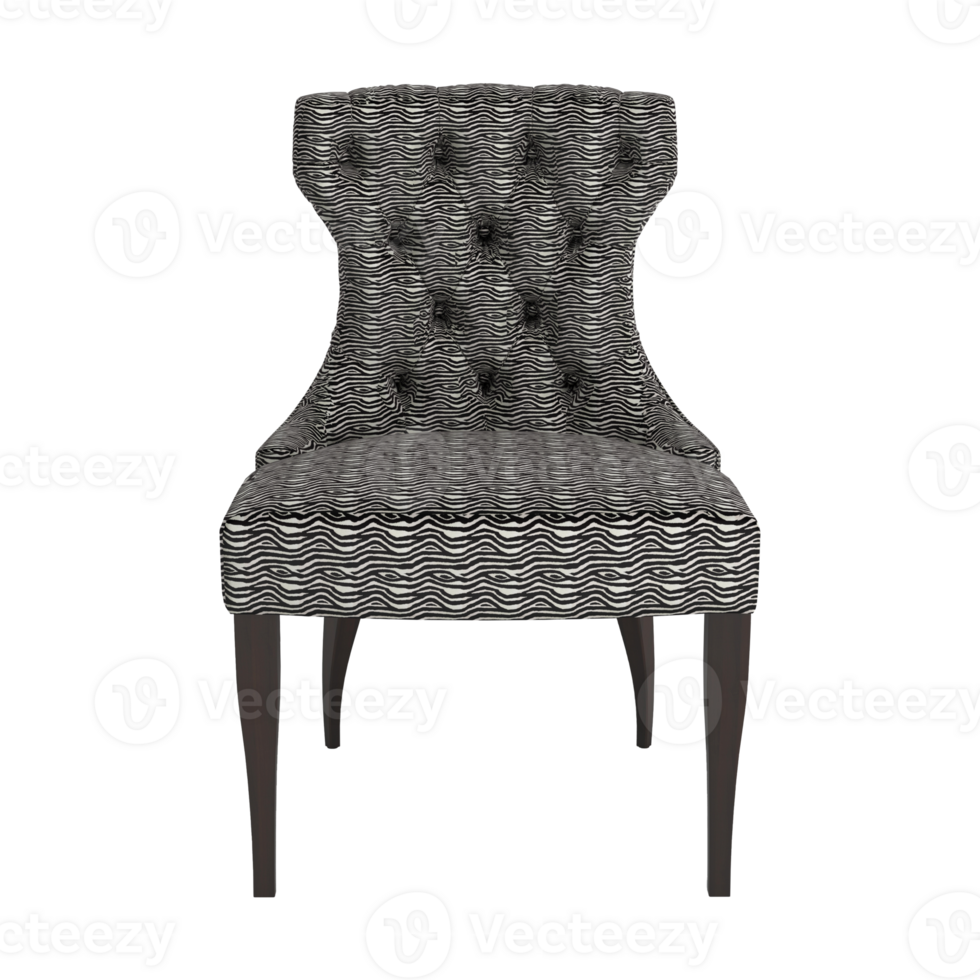 Armchair for home and office on a transparent background. isolated object png. 3D rendering png