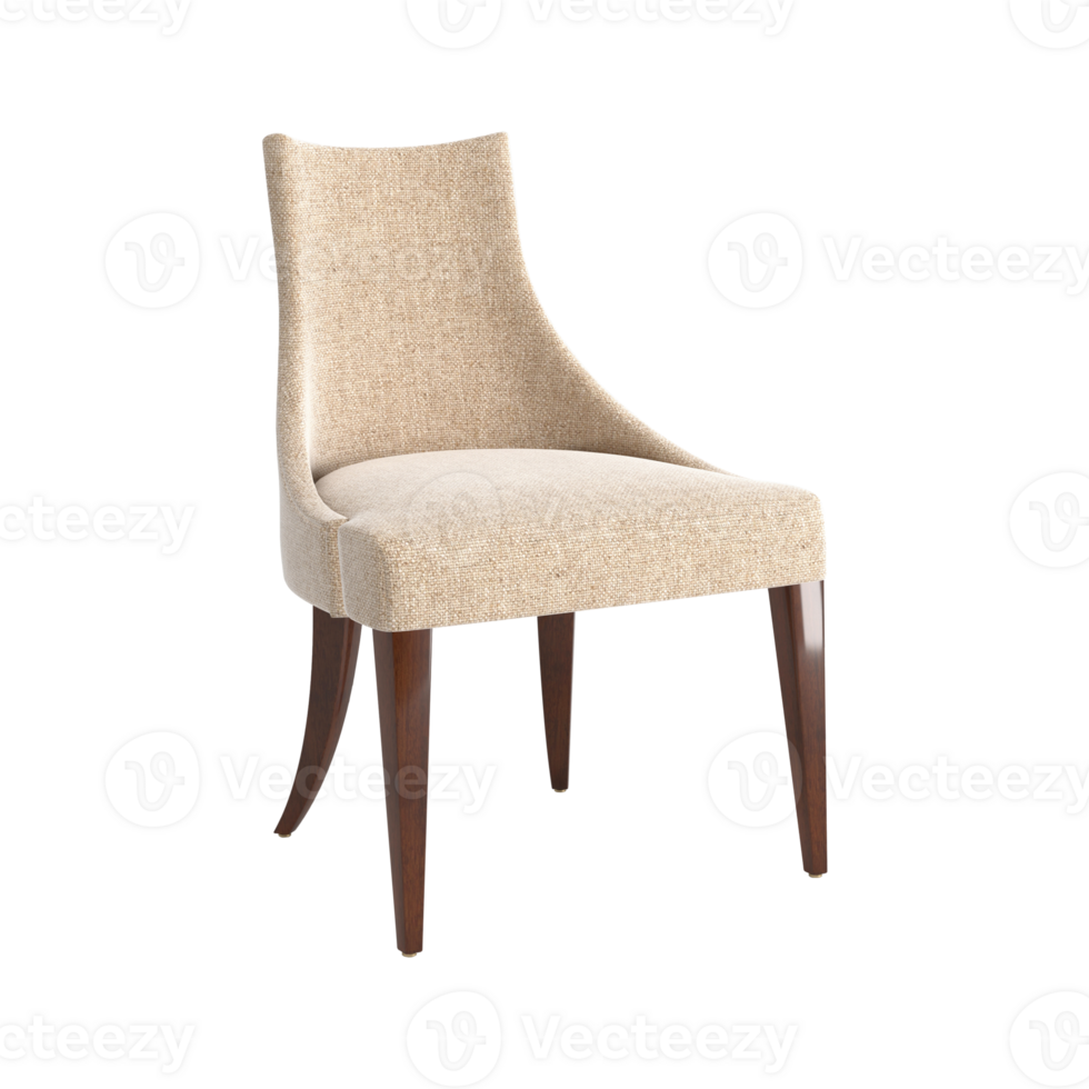 Armchair for home and office on a transparent background. isolated object png. 3D rendering png