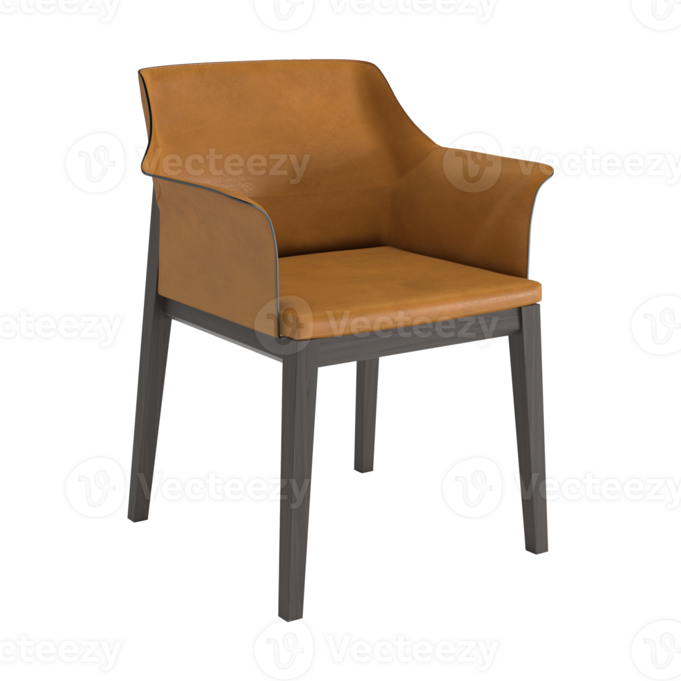 Armchair for home and office on a transparent background. isolated object png. 3D rendering png