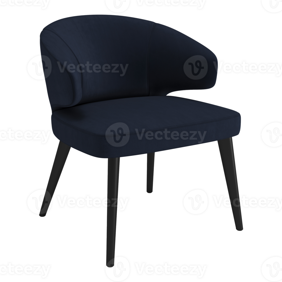 Armchair for home and office on a transparent background. isolated object png. 3D rendering png