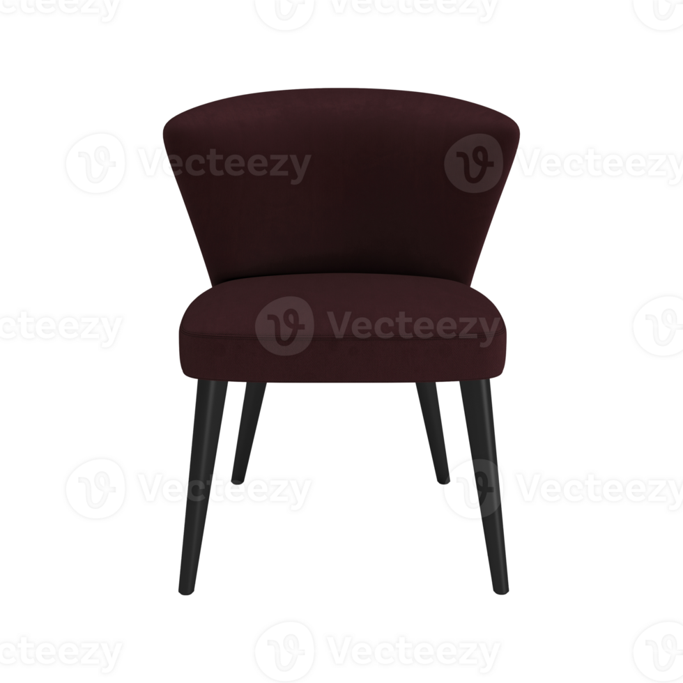Armchair for home and office on a transparent background. isolated object png. 3D rendering png