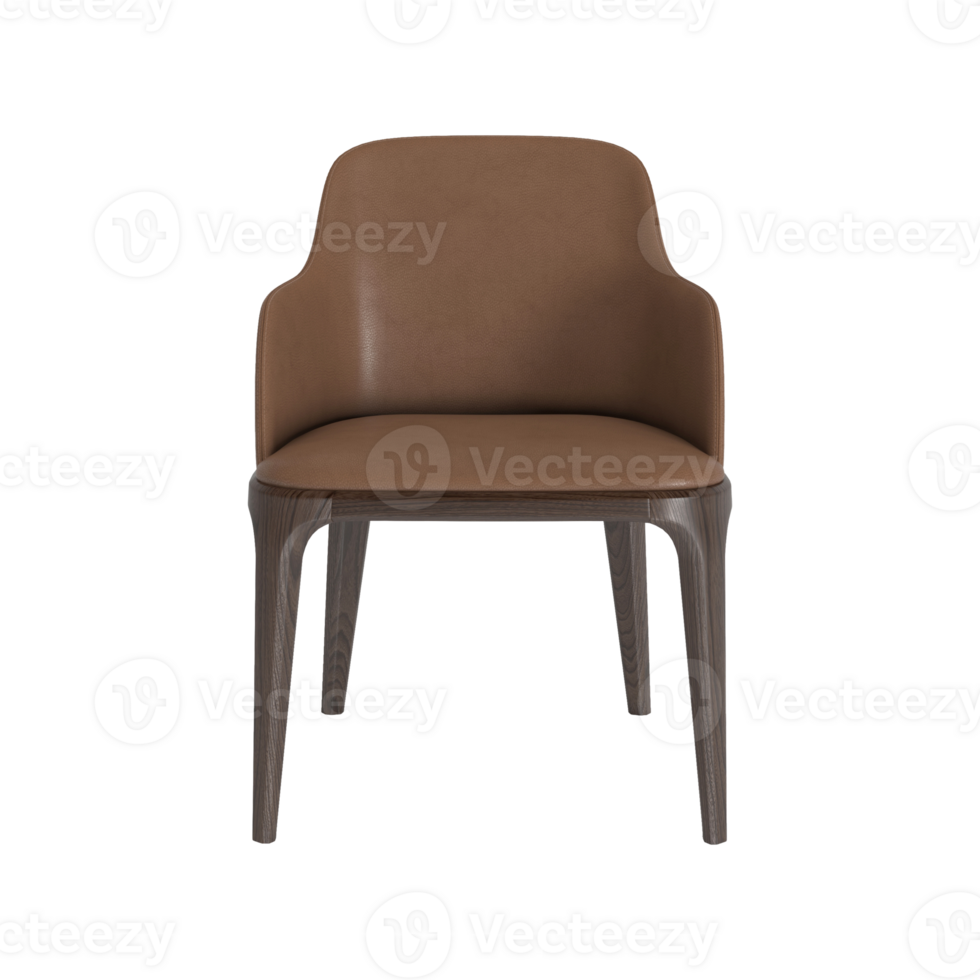 Armchair for home and office on a transparent background. isolated object png. 3D rendering png