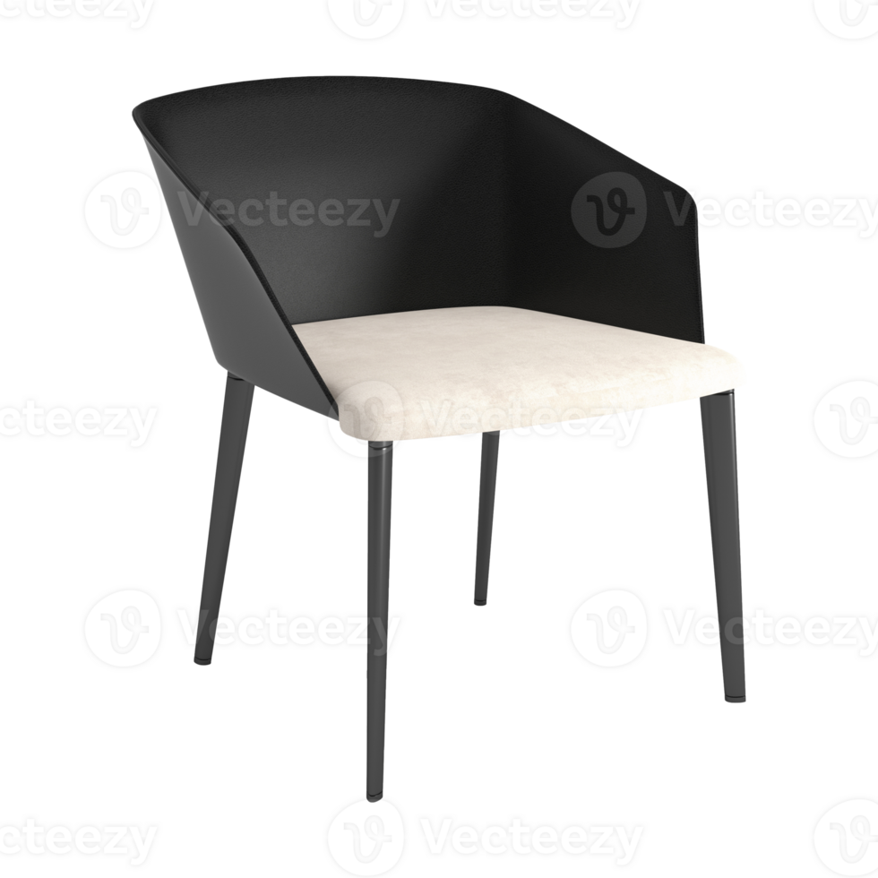 Armchair for home and office on a transparent background. isolated object png. 3D rendering png