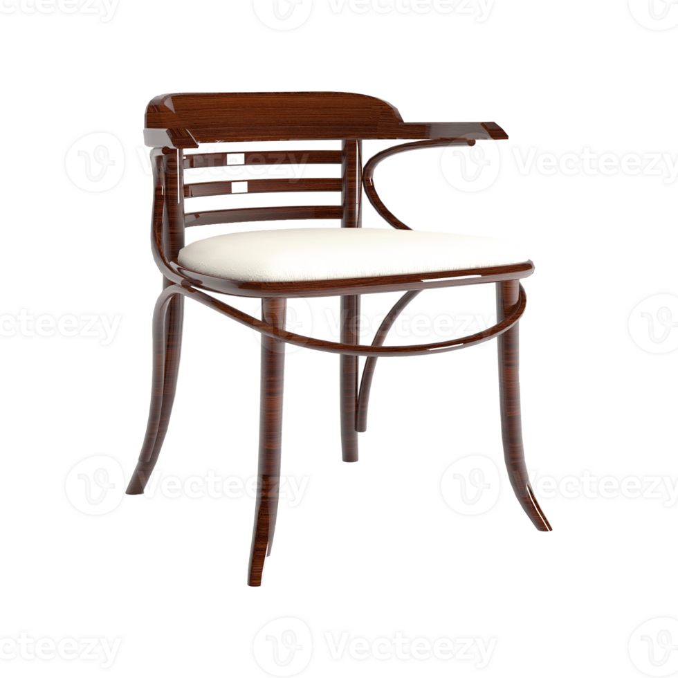 Armchair for home and office on a transparent background. isolated object png. 3D rendering png