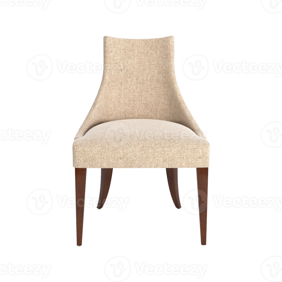 Armchair for home and office on a transparent background. isolated object png. 3D rendering png