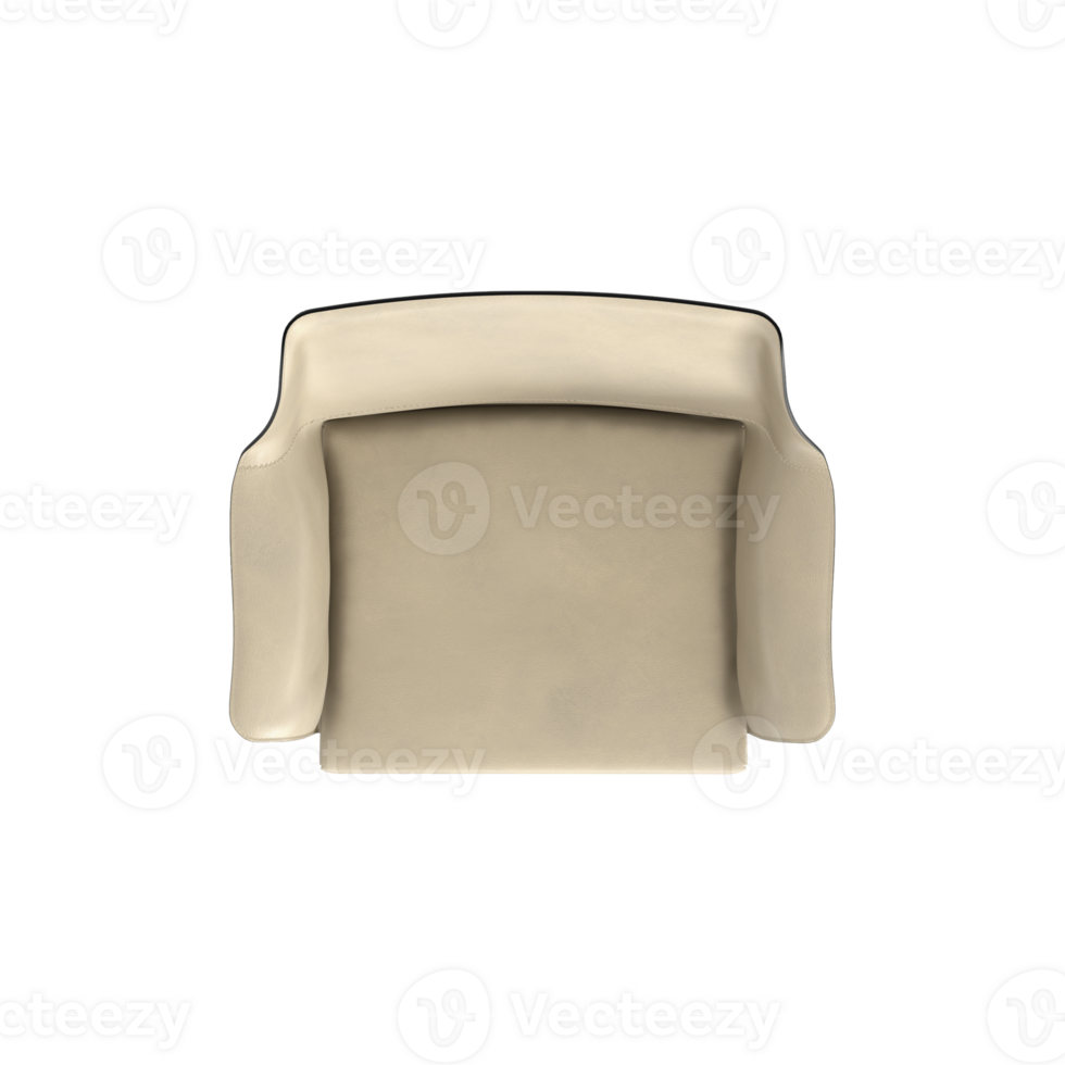 Armchair for home and office on a transparent background. isolated object png. 3D rendering png