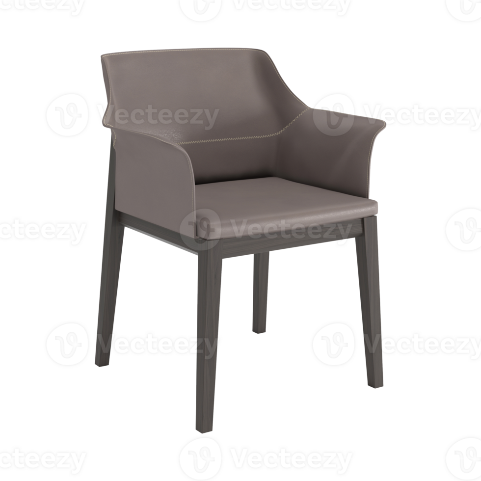 Armchair for home and office on a transparent background. isolated object png. 3D rendering png